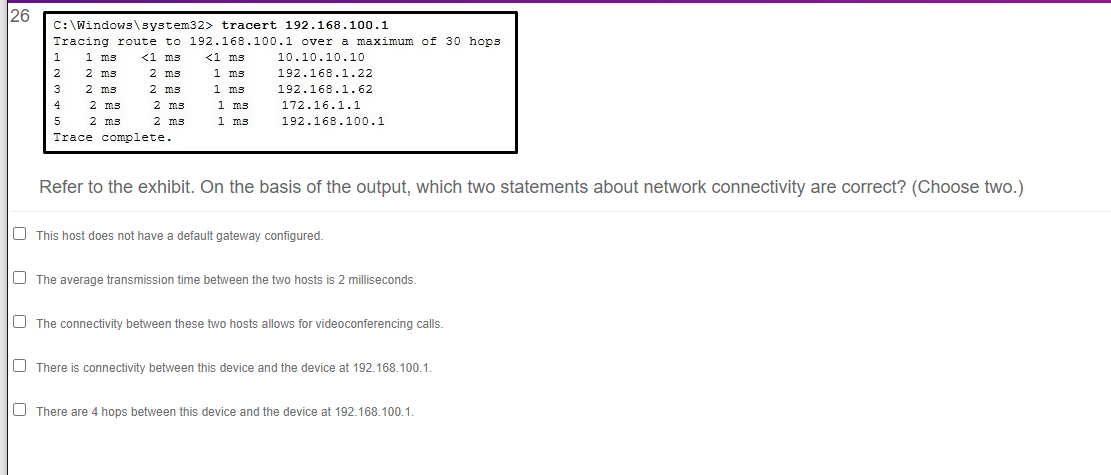 Solved C Windows System Tracert Tracing Chegg Com