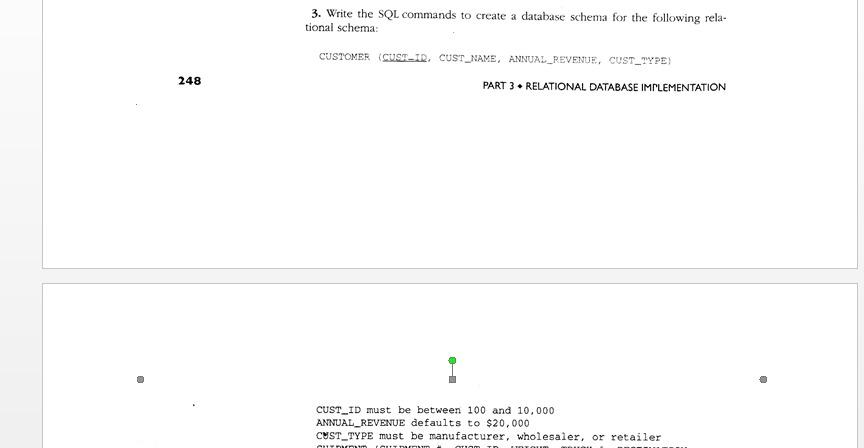 Solved 3. Write the SQL commands to create a database schema | Chegg.com