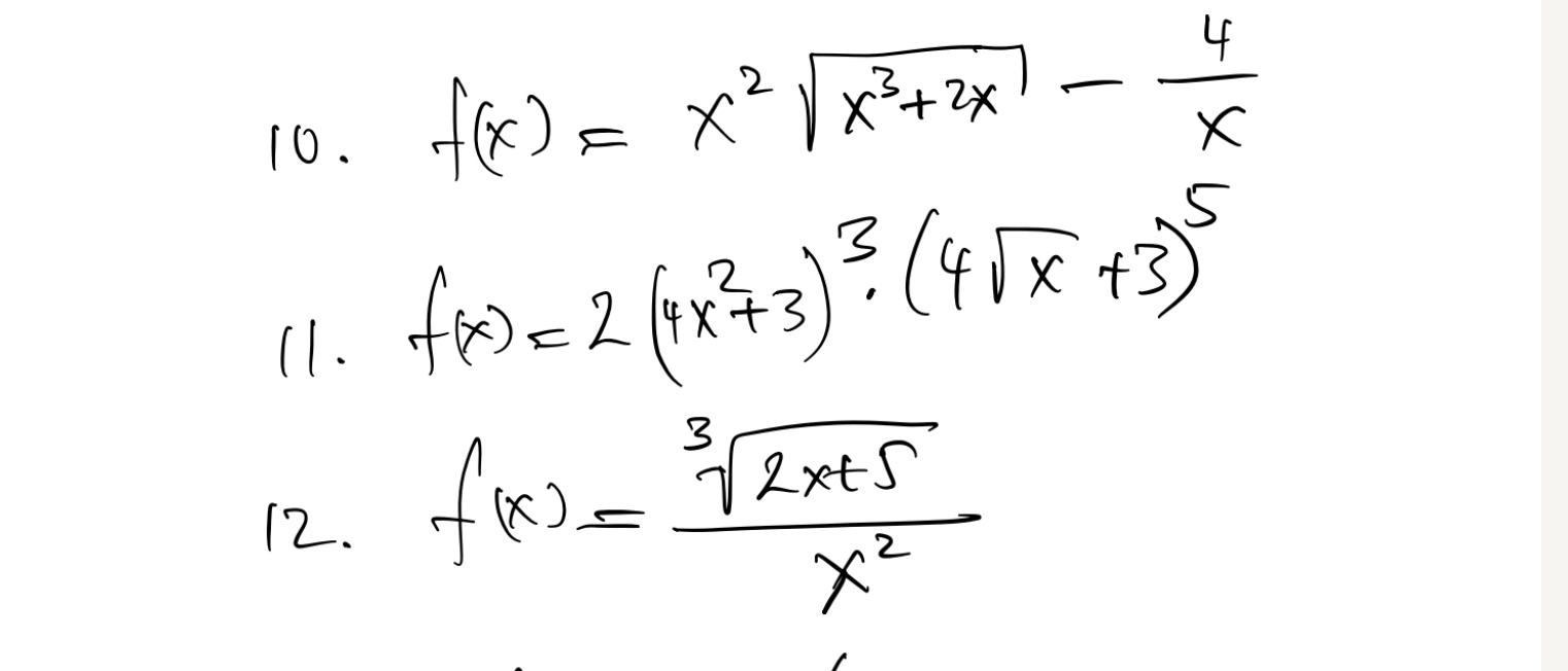 solved-10-f-x-x2x3-2x-x4-11-f-x-2-4x2-3-3-4x-3-5-12-chegg