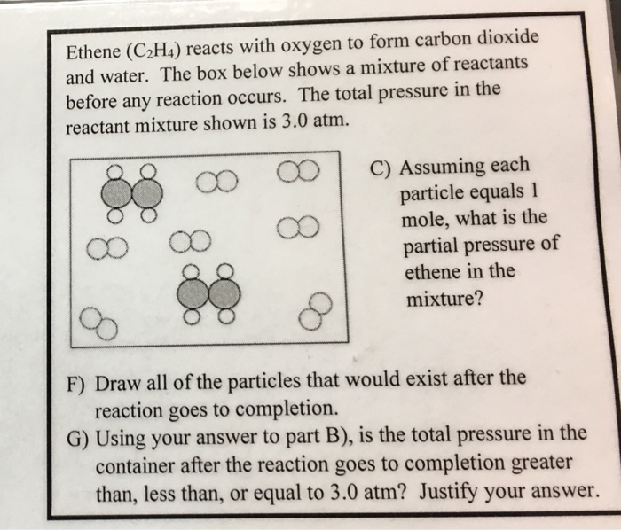 Solved Ethene C2Ha reacts with oxygen to form carbon Chegg