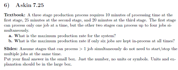 Solved Textbook: A three stage production process requires | Chegg.com