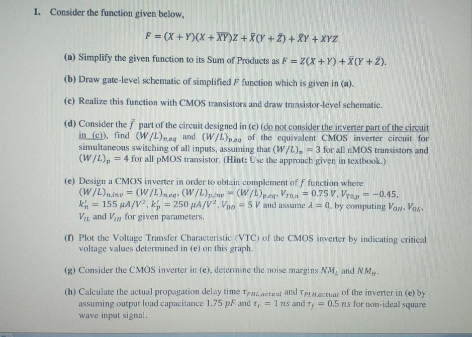 Solved 1 Consider The Function Given Below F X Y X Chegg Com