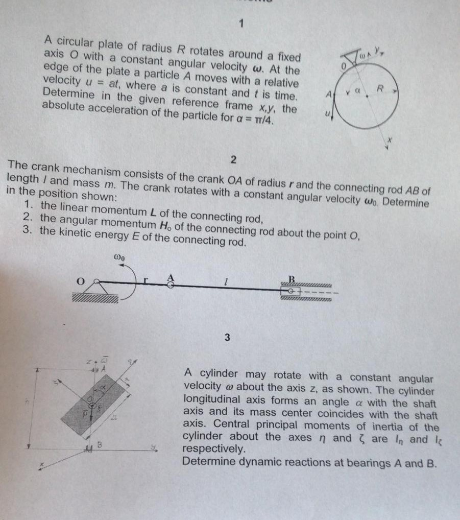 Ton A Circular Plate Of Radius R Rotates Around A Chegg Com