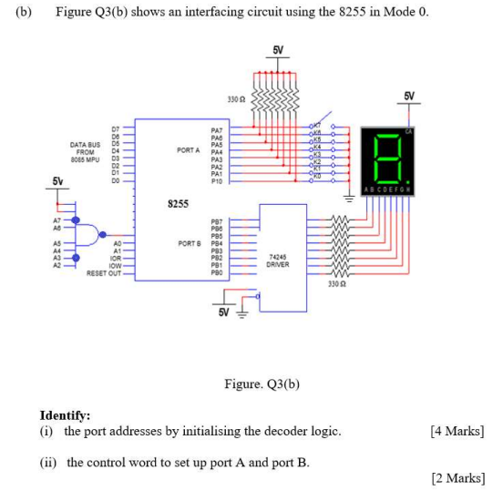 Solved (b) Figure Q3(b) Shows An Interfacing Circuit Using | Chegg.com