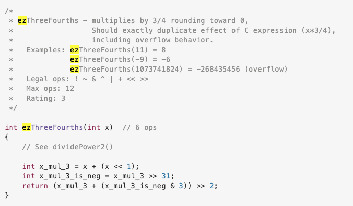 Solved * * * /* * ezThree Fourths - multiplies by 3/4 | Chegg.com