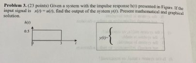 Solved Problem 3. (23 points) Given a system with the | Chegg.com