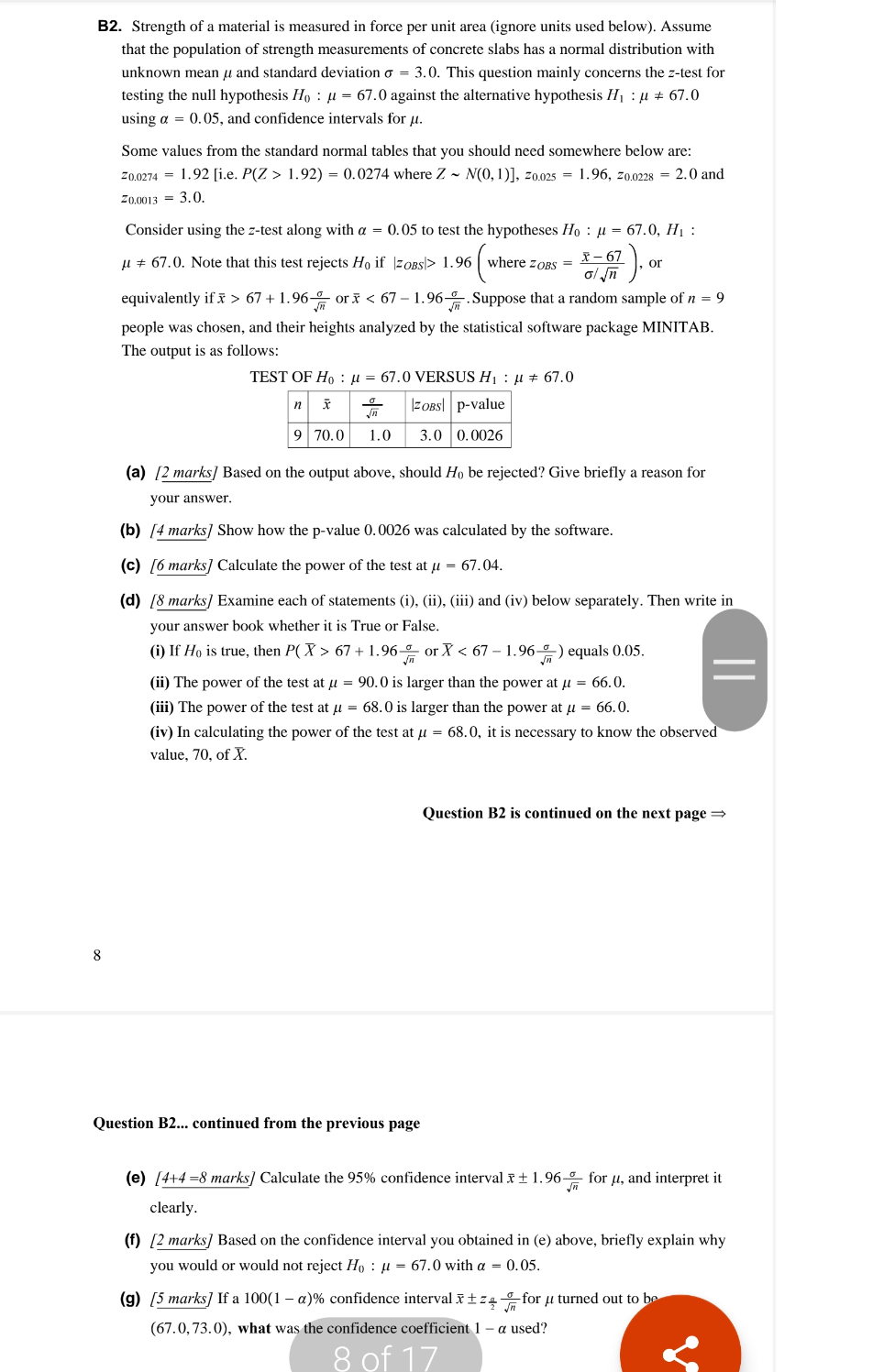 Solved B2 Strength Of A Material Is Measured In Force Pe Chegg Com