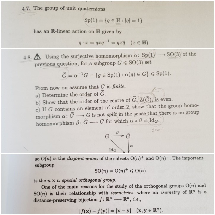 Solved 4.7. The group of unit quaternions has an R-linear | Chegg.com