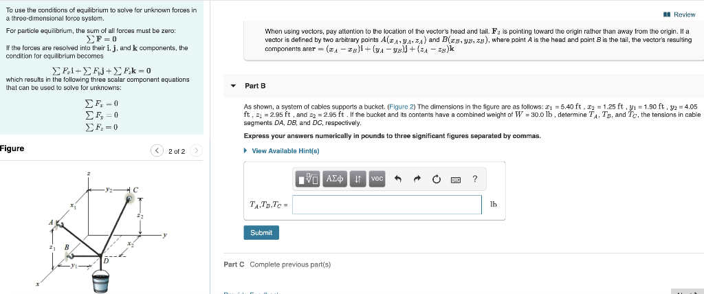 Solved Review To use the conditions of equilibrium to solve | Chegg.com