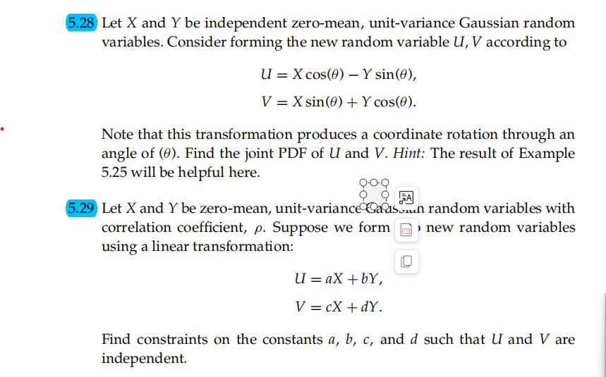 Solved 28 Let X and Y be independent zero-mean, | Chegg.com