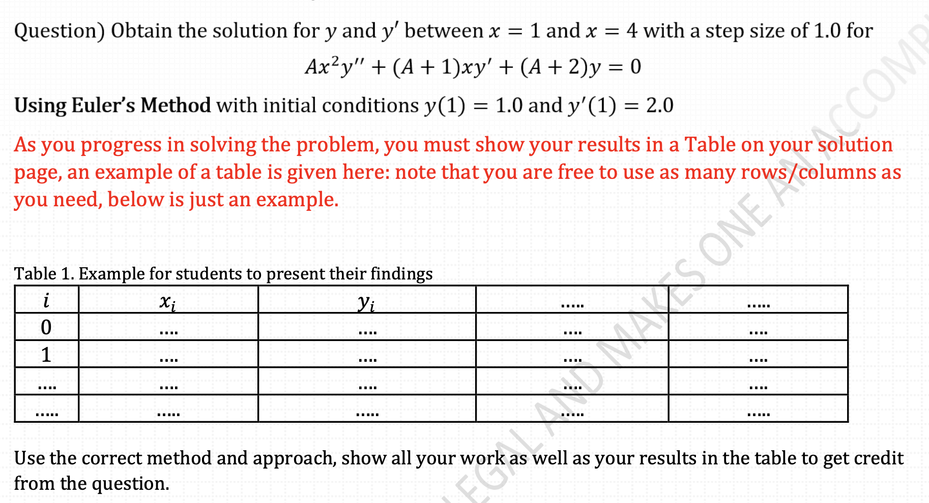 Solved = = = Question) Obtain the solution for y and y' | Chegg.com