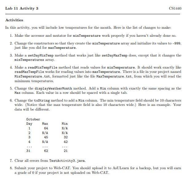 Solved Activities In this lab, you will write Java code that | Chegg.com
