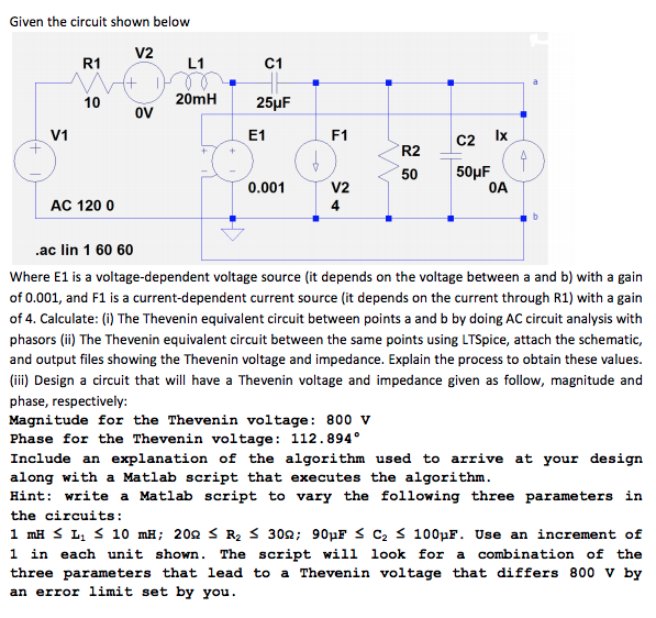 Solved Given the circuit shown below V2 R1 L1 C1 10 20mH 0V | Chegg.com