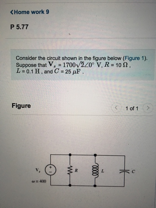 Solved Home work 9 P 5.77 Consider the circuit shown in the | Chegg.com