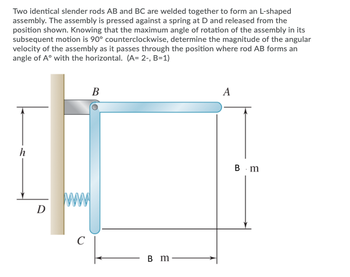 Solved Two Identical Slender Rods AB And BC Are Welded | Chegg.com