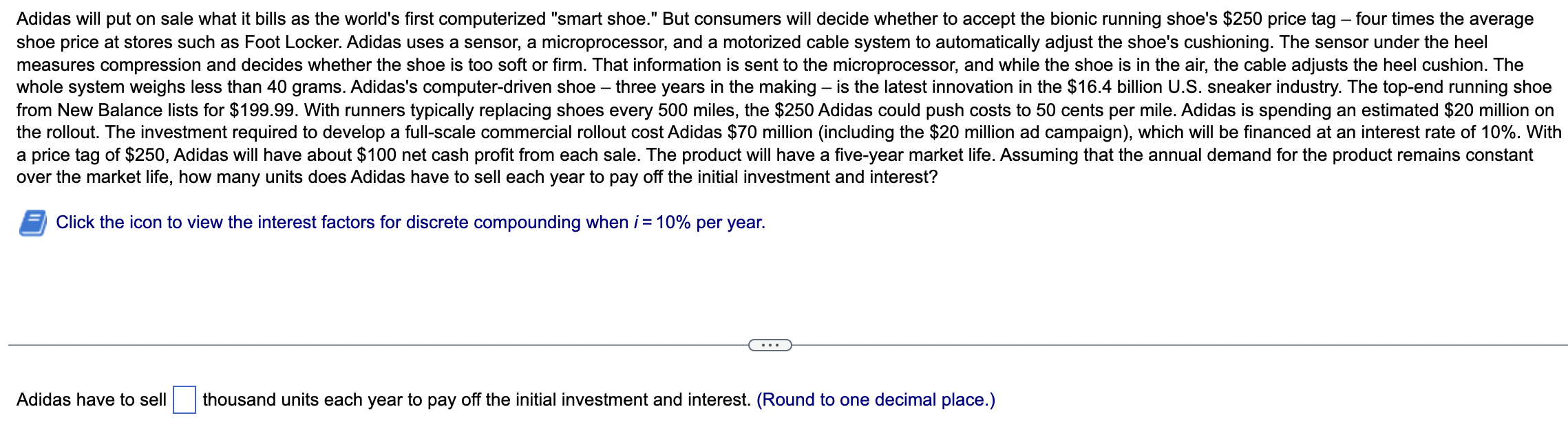 Hardheid Gespierd Zogenaamd Solved Adidas will put on sale what it bills as the world's | Chegg.com