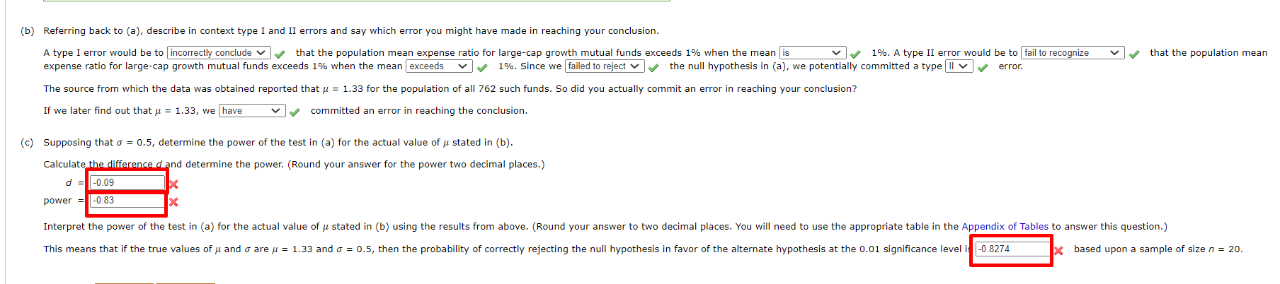 Solved I only need part C. I need d, power and | Chegg.com