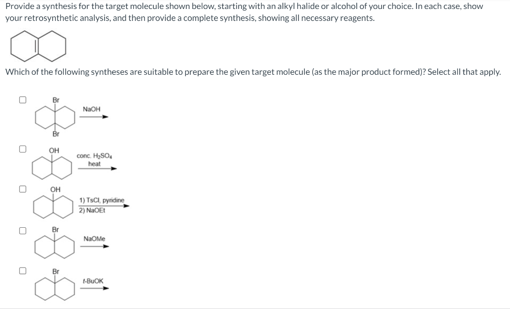 Solved Provide A Synthesis For The Target Molecule Shown | Chegg.com