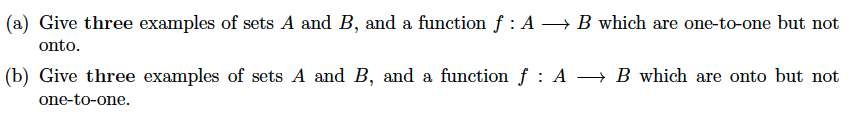 Solved (a) Give Three Examples Of Sets A And B, And A | Chegg.com