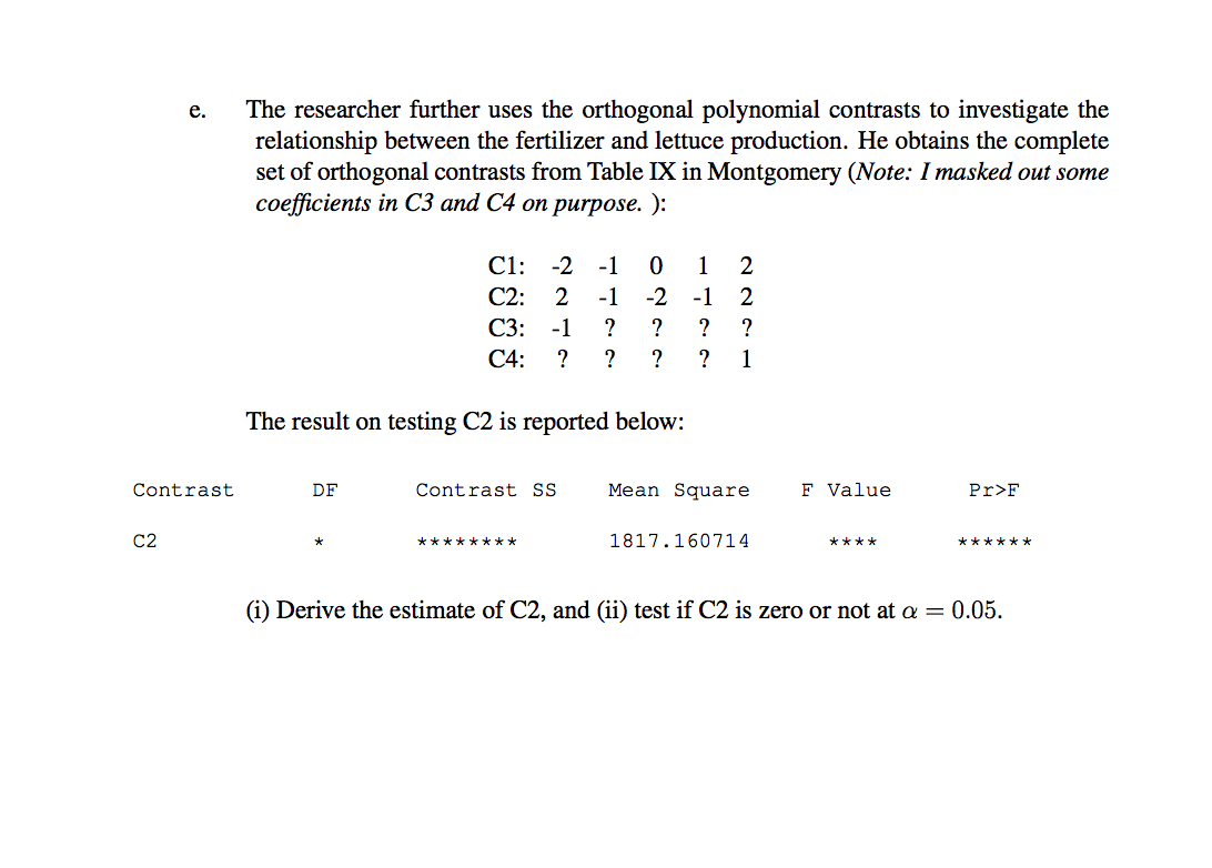 Solved 3. An experiment was conducted to test the effects of | Chegg.com