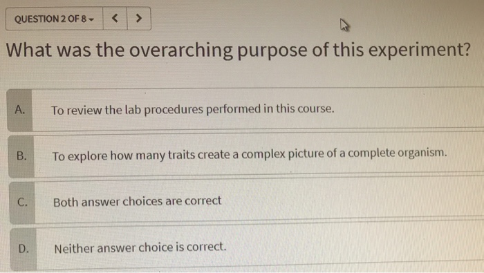 QUESTION 2 OF 8 What was the overarching purpose of | Chegg.com
