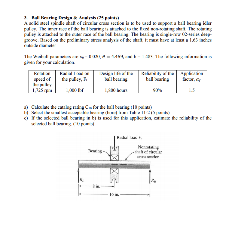 Solved a) Calculate the catalog rating C10 for the ball