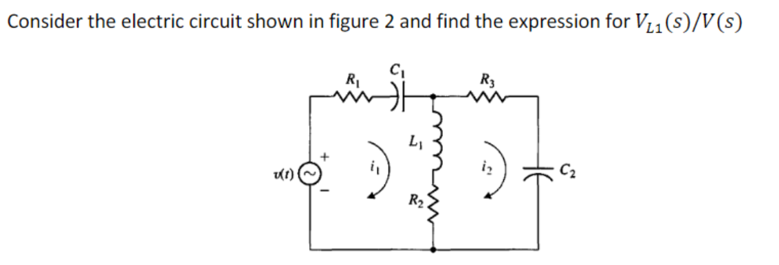 Consider the electric circuit shown in figure 2 and | Chegg.com