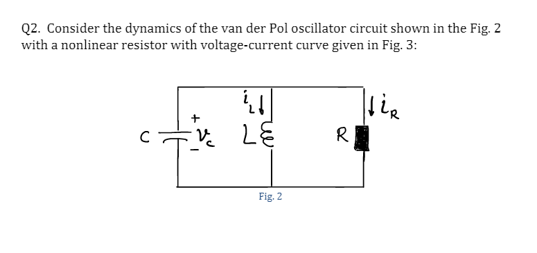 Q2. Consider the dynamics of the van der Pol | Chegg.com