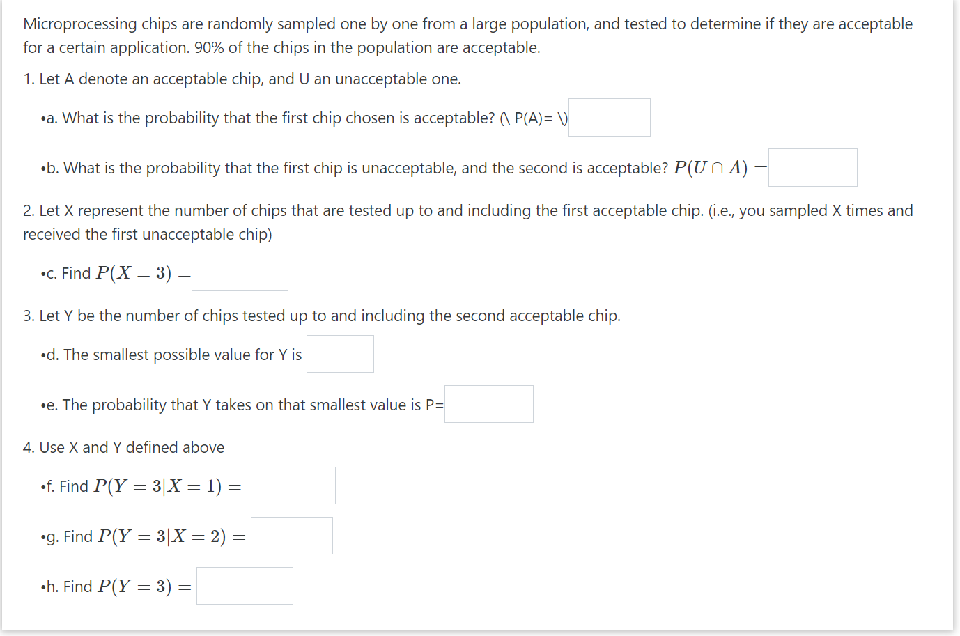 Solved Microprocessing chips are randomly sampled one by one | Chegg.com
