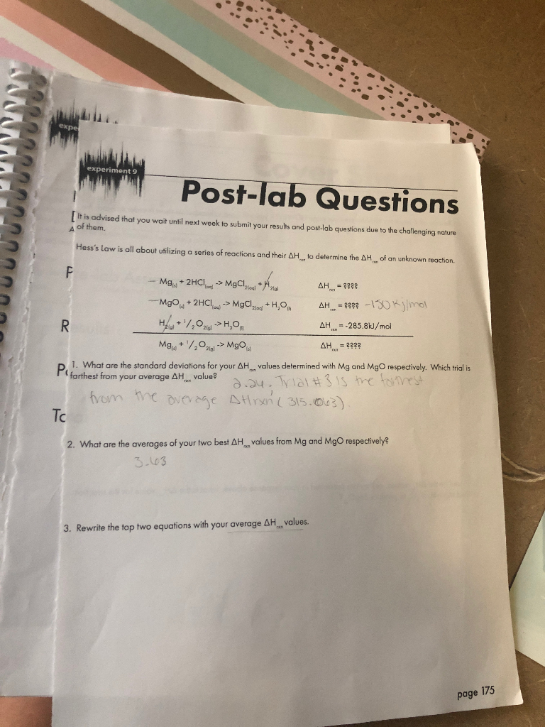 Post-lab Questions experiment 9 [It is advised that | Chegg.com