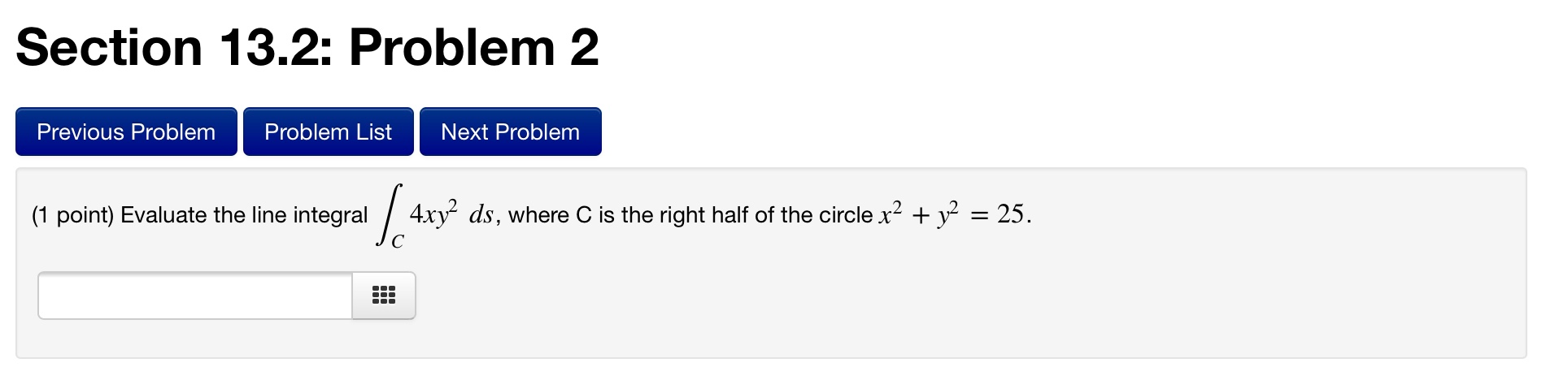 Solved Section 13.2: Problem 2 Previous Problem Problem List | Chegg.com