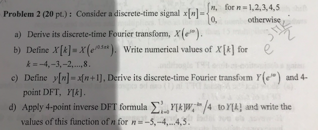 Solved Consider a discrete-time signal x[n]. Please | Chegg.com