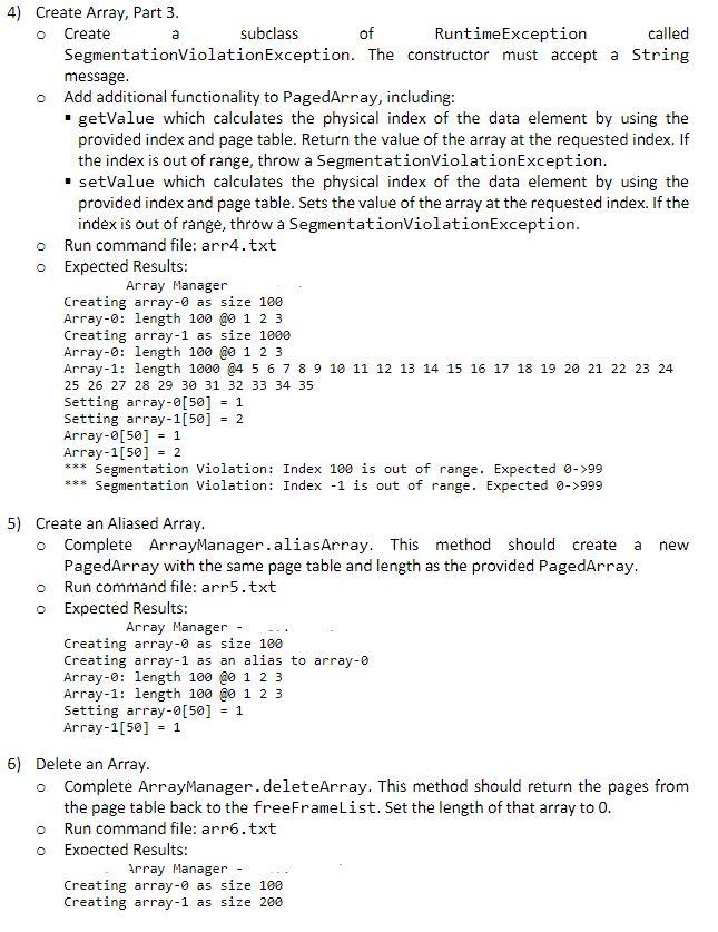 Solved I need some help with coding an array manager in java | Chegg.com