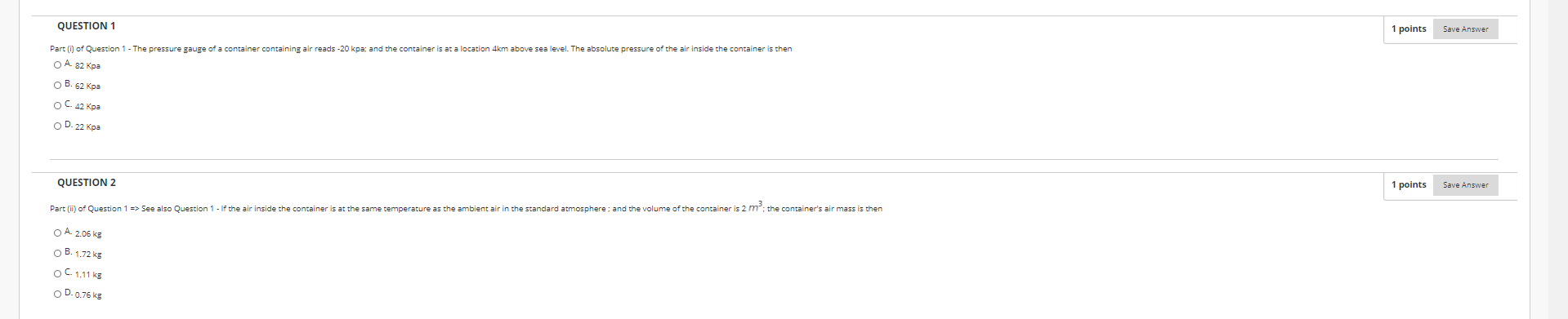 Solved 1 points Save Answer QUESTION 1 Part (i) of Question | Chegg.com