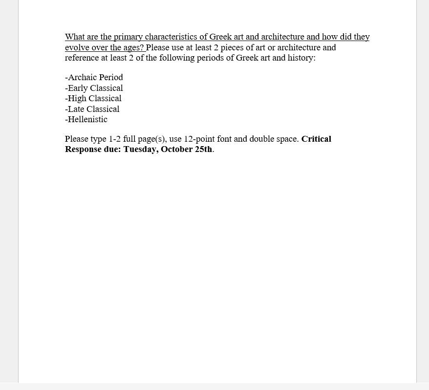 What are the primary characteristics of Greek art and