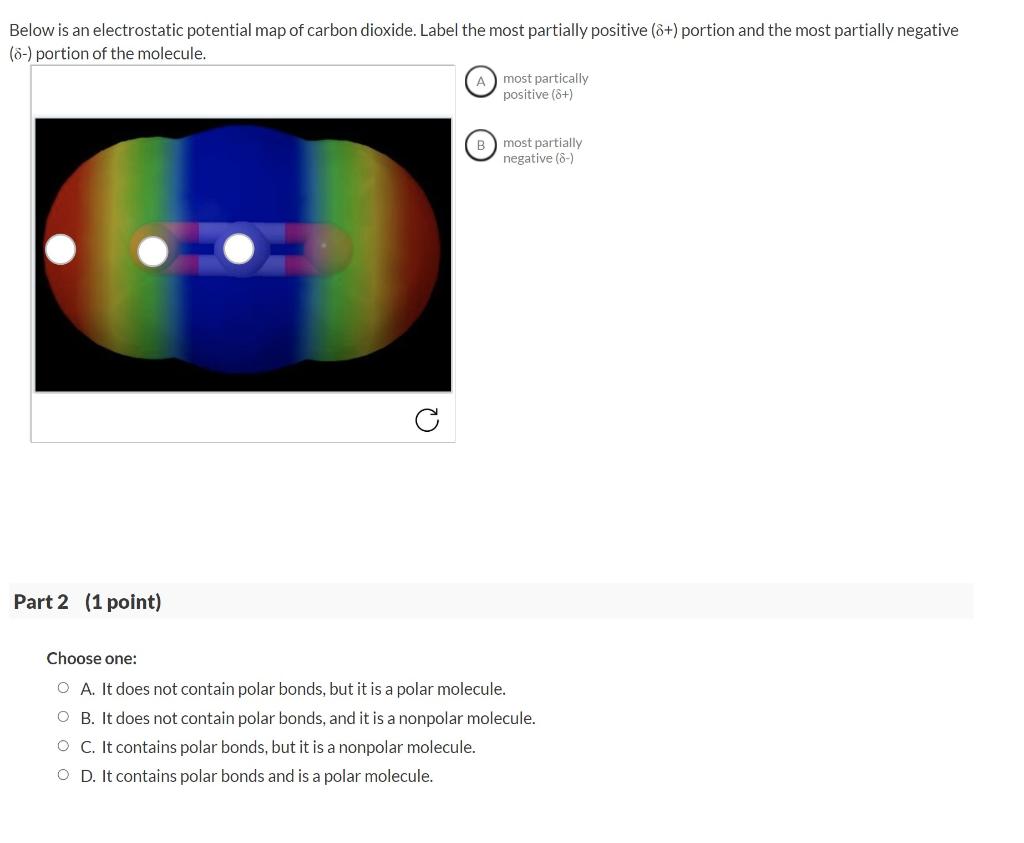 Solved Below is an electrostatic potential map of carbon
