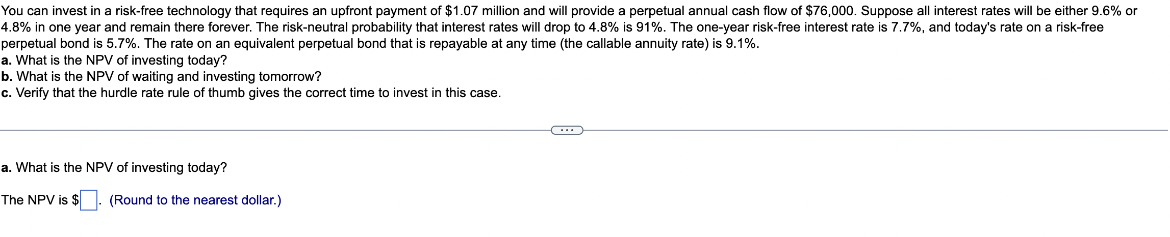 Solved perpetual bond is 5.7%. The rate on an equivalent | Chegg.com