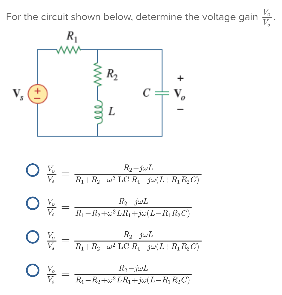 Solved For the circuit shown below, determine the voltage | Chegg.com