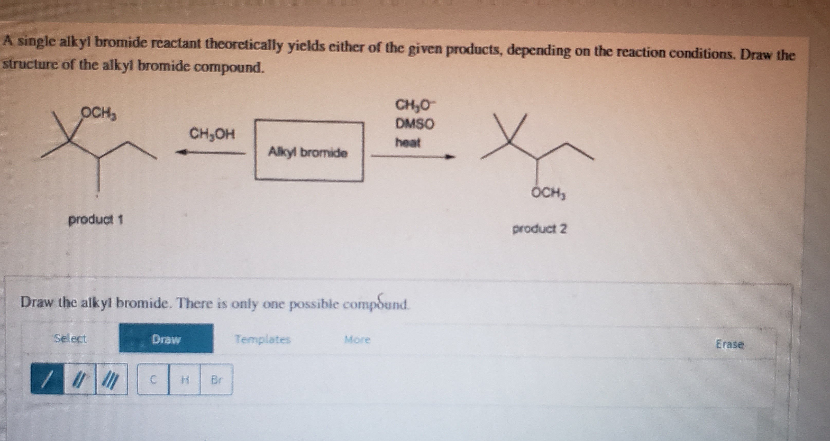 Solved single alkyl bromide reactant theoretically yields