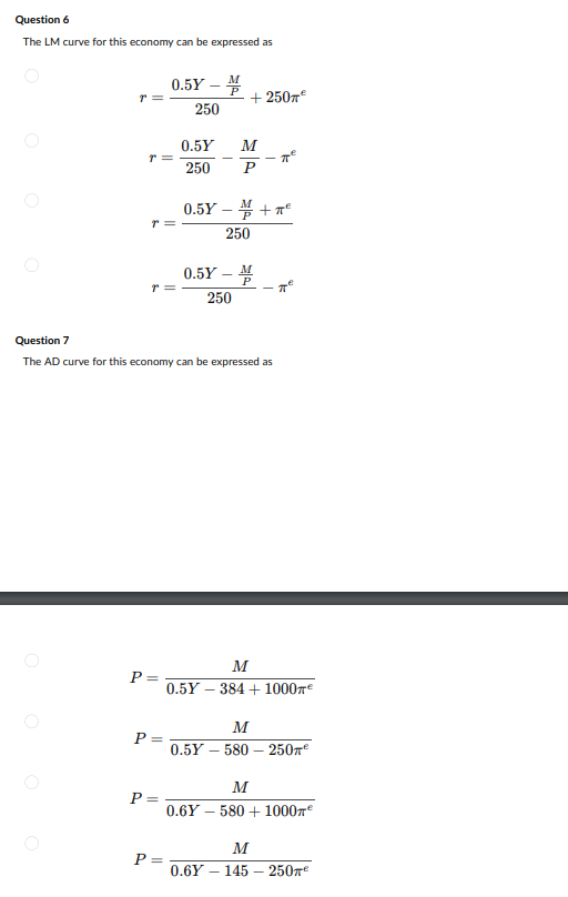 Solved B: Impacts of expected inflation Questions 5-10 | Chegg.com