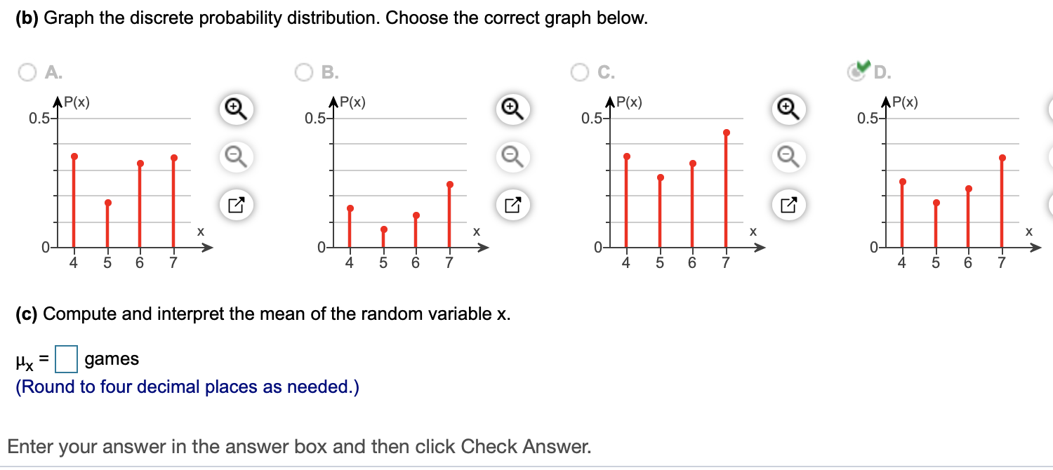 Solved (b) Graph The Discrete Probability Distribution. | Chegg.com