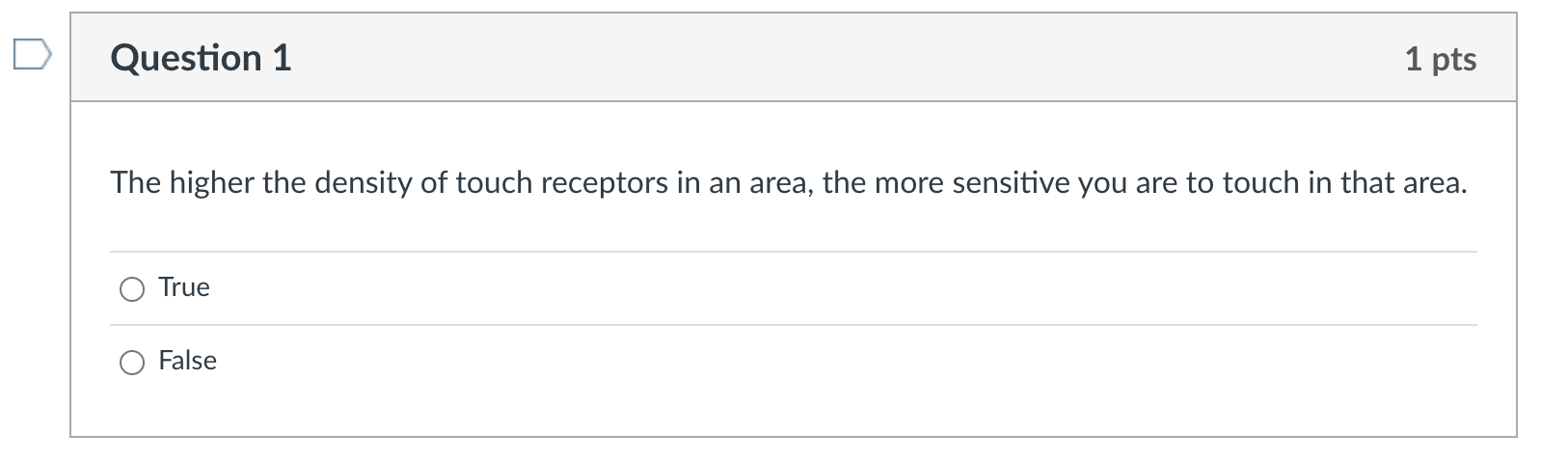 Solved The higher the density of touch receptors in an area, | Chegg.com