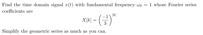 Solved Find the time domain signal r(t) with fundamental | Chegg.com