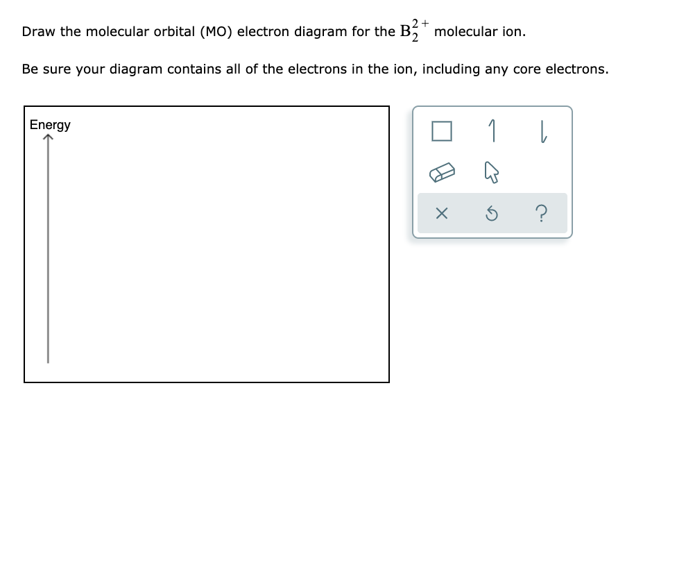 Solved Draw the molecular orbital (MO) electron diagram for | Chegg.com