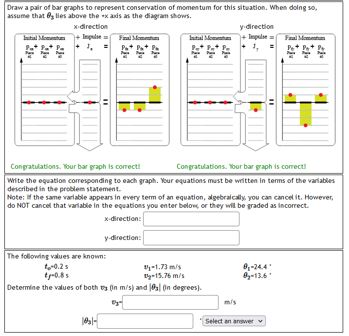 Solved Draw a pair of bar graphs to represent conservation | Chegg.com