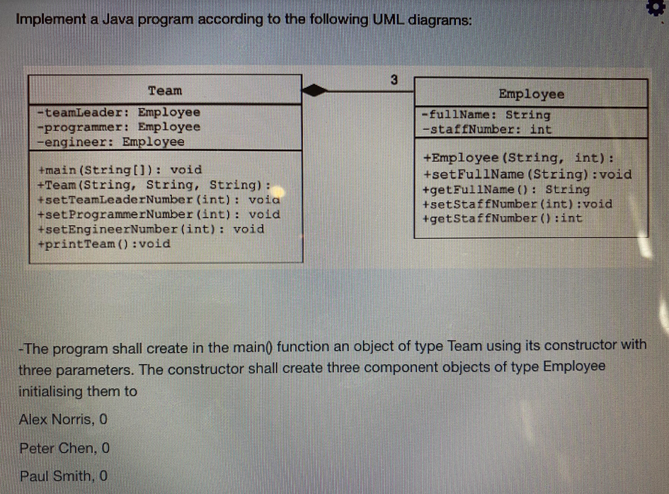 Solved Implement a Java program according to the following | Chegg.com