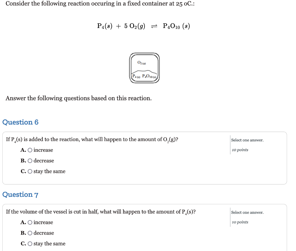 Solved Consider the following reaction occuring in a fixed | Chegg.com