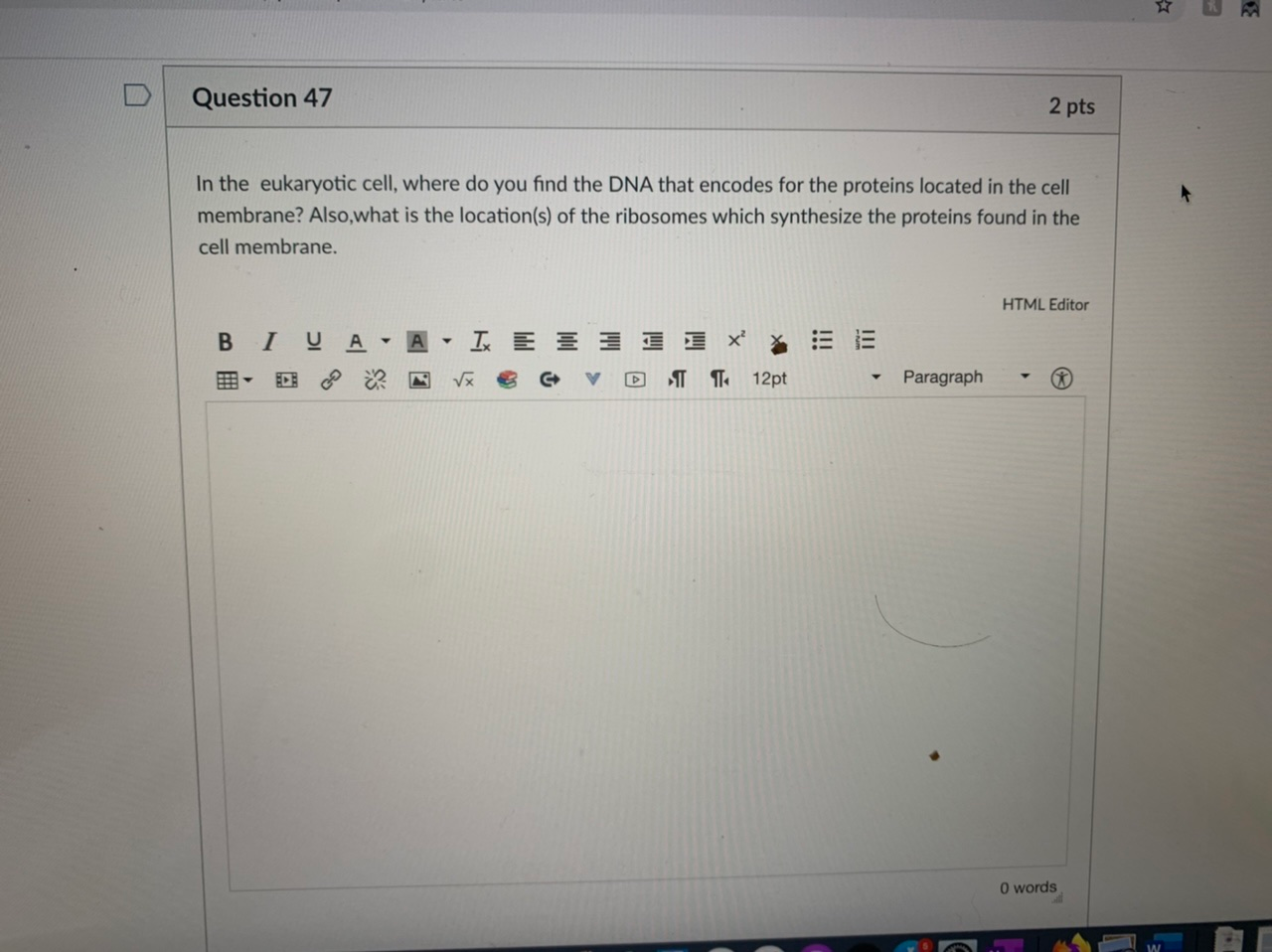Solved Question 47 2 pts In the eukaryotic cell, where do | Chegg.com