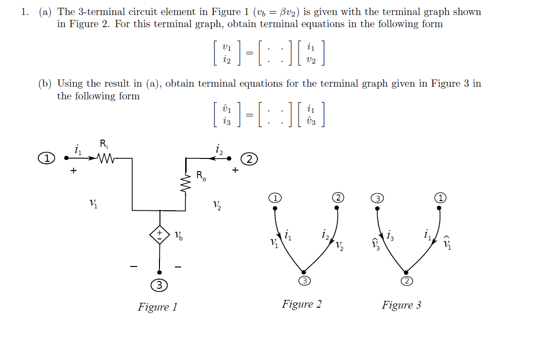 Solved (a) The 3-terminal circuit element in Figure | Chegg.com