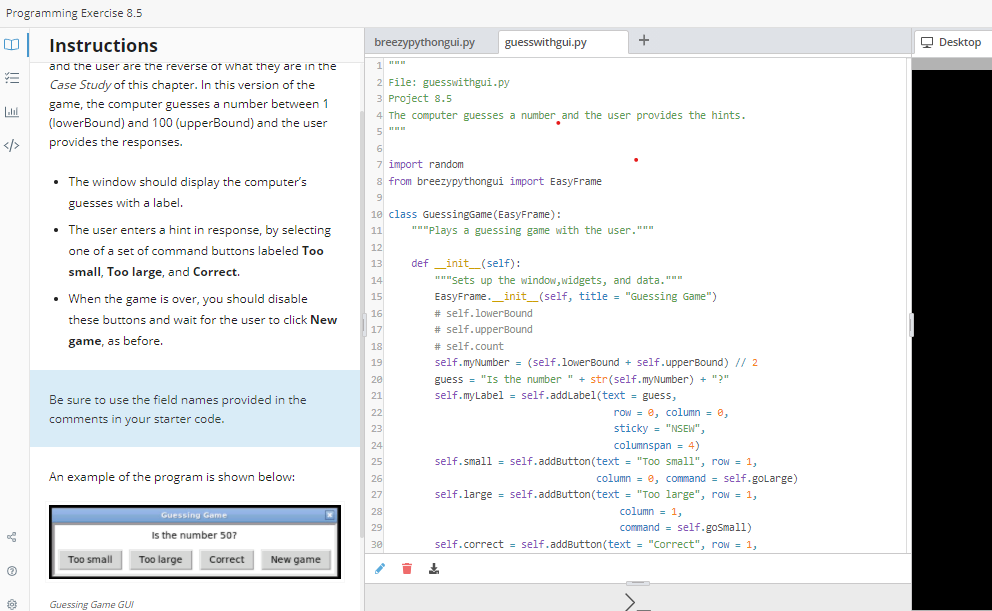 Solved PYTHON Programming Exercise 8.5 Write a GUIbased